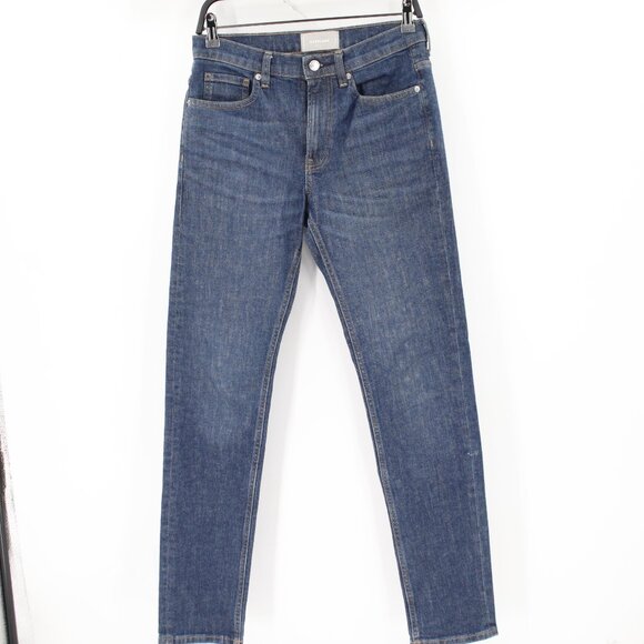 Everlane Jeans Mens 29 L32 The Slim Mid Rise 5 Pocket Stretch Denim whiskering - Picture 1 of 10